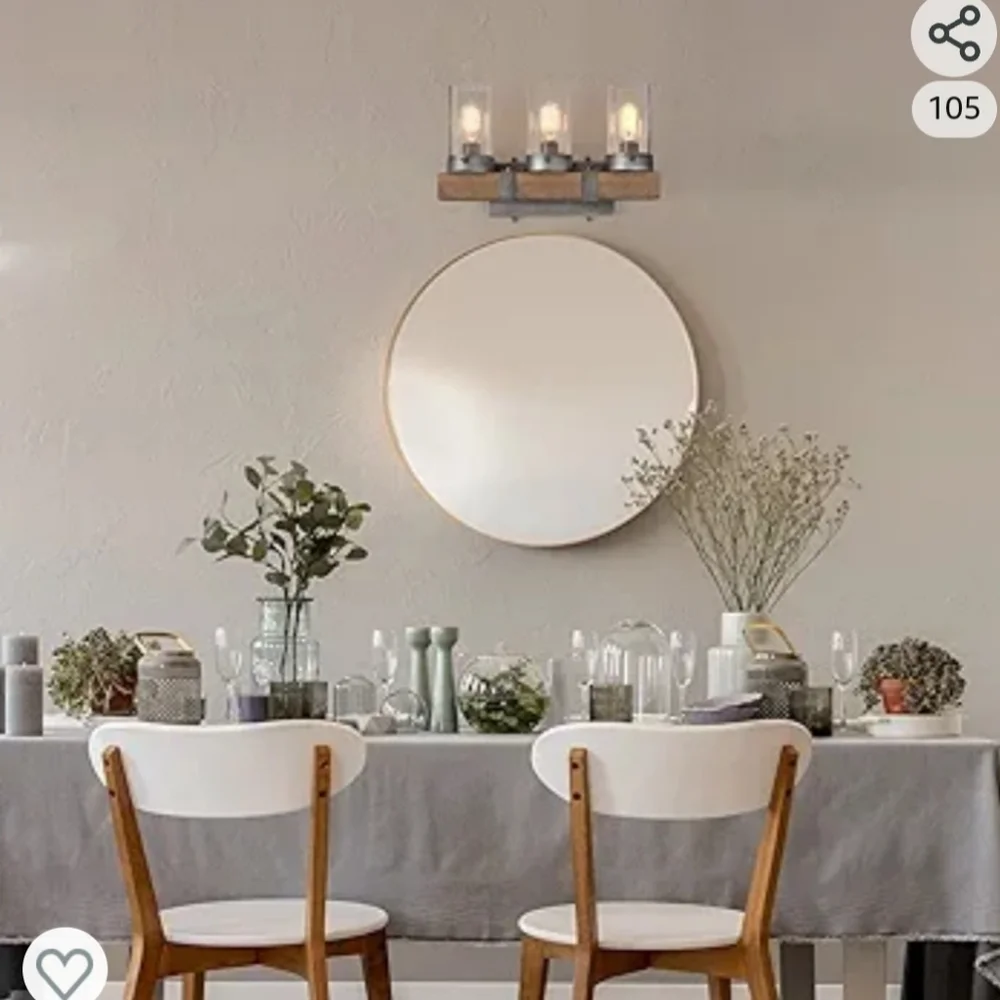 Lof Barn Farmhouse Rustic Bathroom Vanity light, Wall Light Fixture.